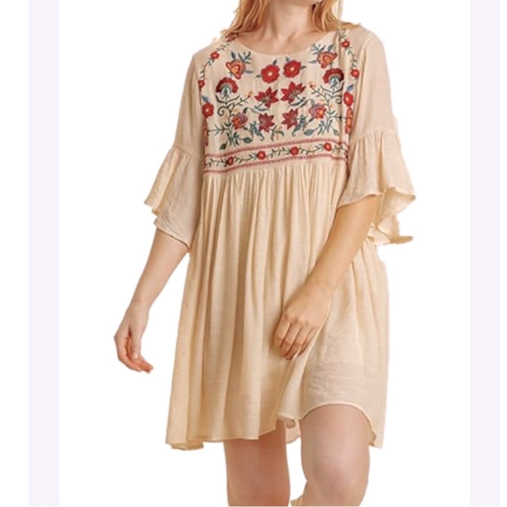 Umgee Embroidered Dress Size M